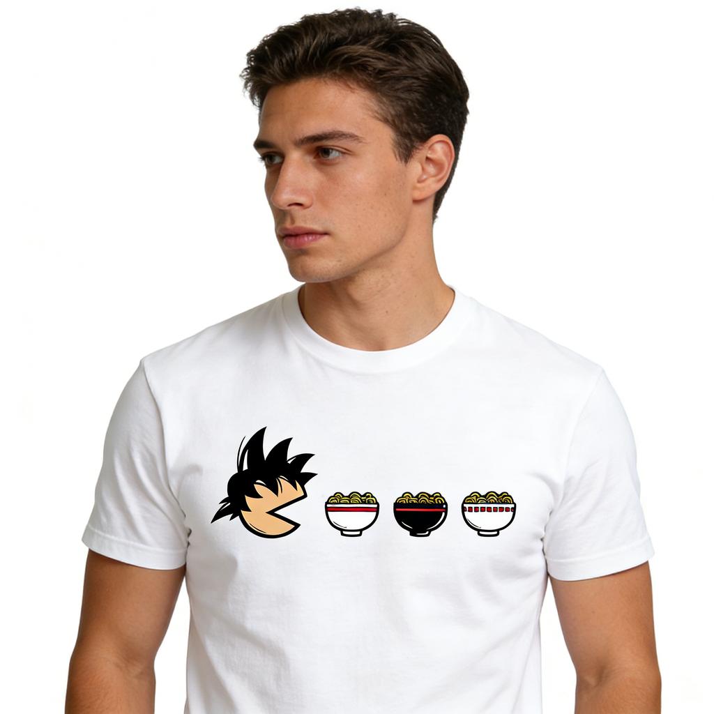 Unisexs T Shirt Sports T Shirt Short Sleeve T Shirt Dragon Ball Young Goku Silhouette Tail Staff Orange Yellow Background Print
