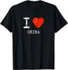 Ich liebe China T-Shirt China Flagge Individuell Bedruckte Grafik-T-Shirts Unisex Kleidung Kurzarm Camiseta Hombre