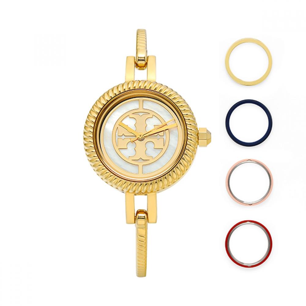 Tory Burch Women S Metal Watch Reva Bangle Gift Set Tbw4029