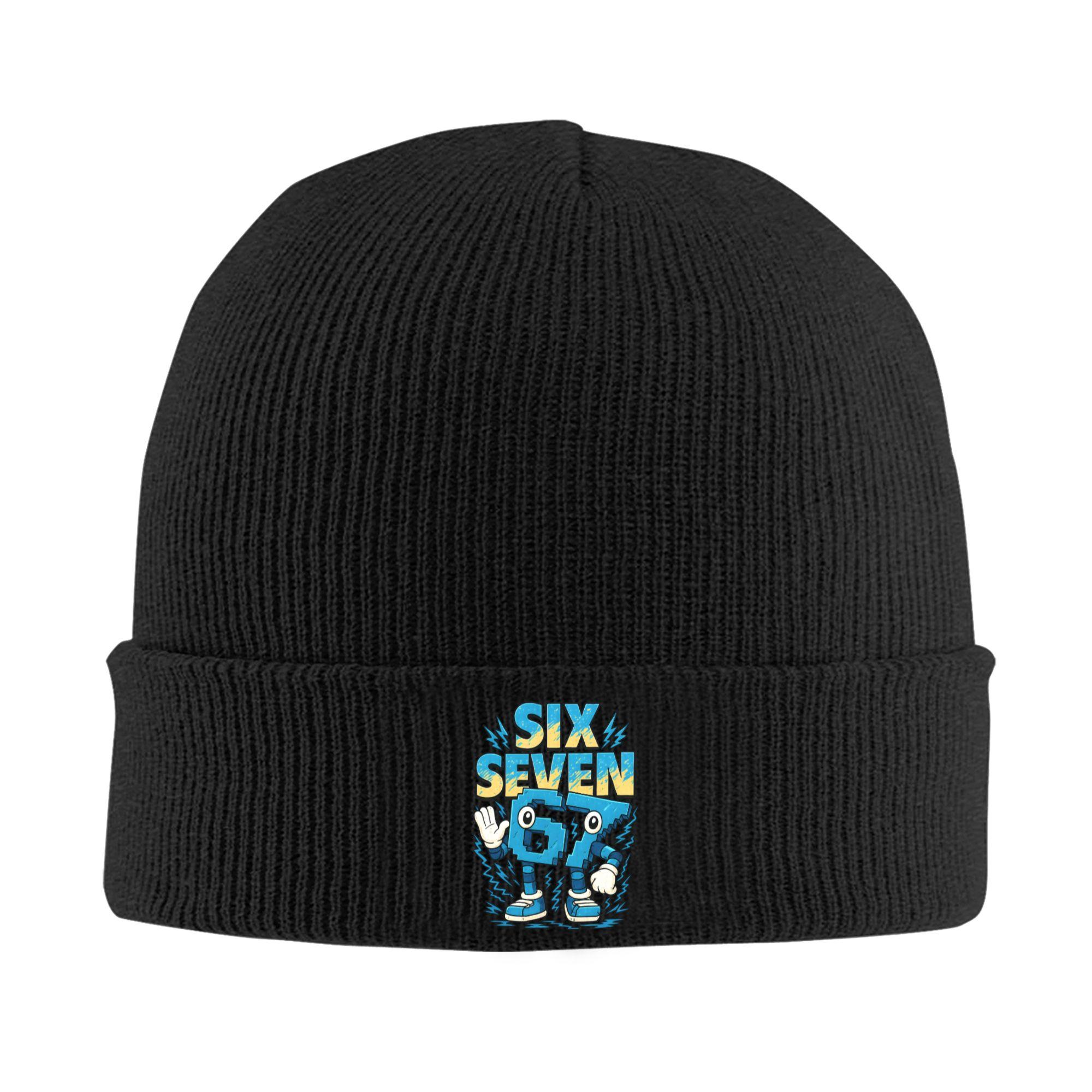 7th Birthday I Was 6 Now Im 7 Six Seven 67 Meme Skullies Beanies Caps Winter Warm Unisex WoUnisex Knit Hats Unisex Adult  Bonnet Hat One Size