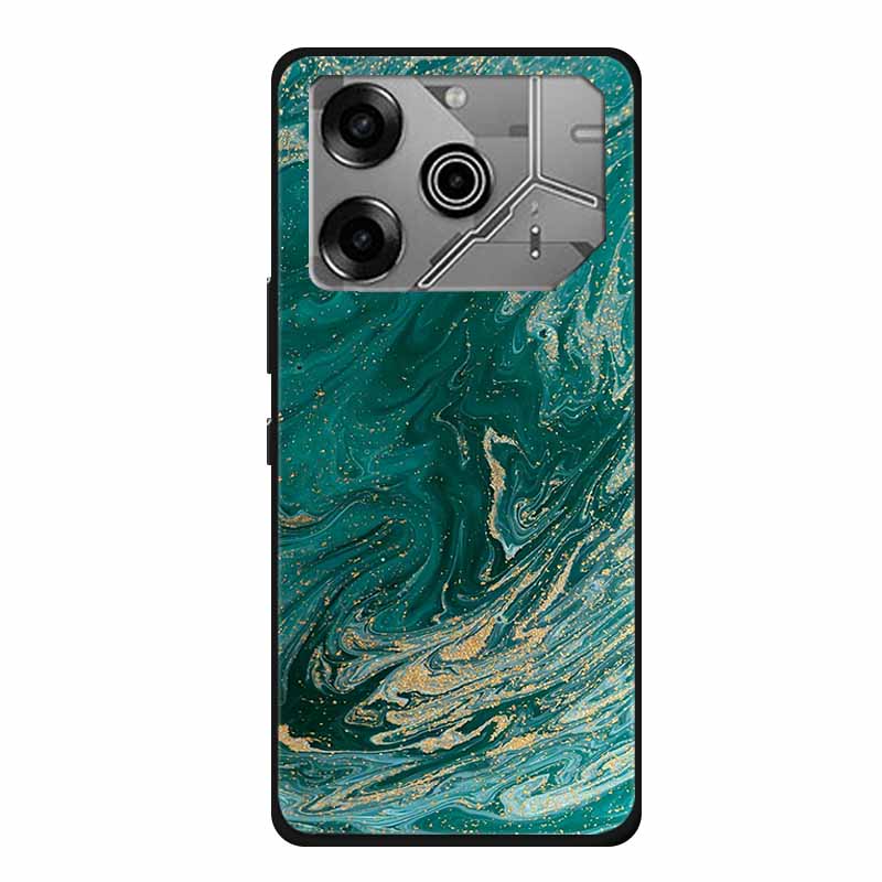 For Tecno Pova 6 Pro Case Marble TPU Silicone Soft Back Cover Phone Cases for Tecno Pova6Pro 5G LI9 Protector Mica Painted Coque