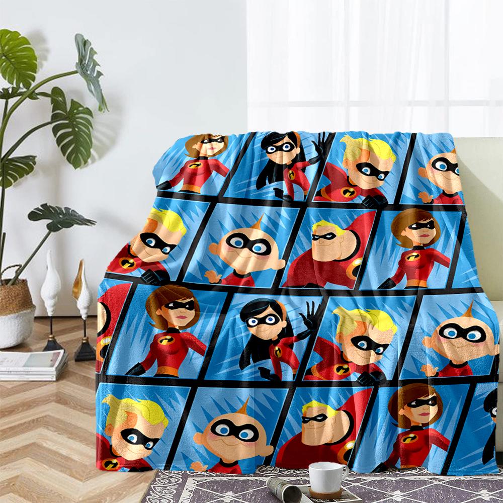 The Incredibles Theme Printed Blanket - Perfect for Couch, Bed, Travel & Outdoor Use | Machine Washable, Cozy & Durable.