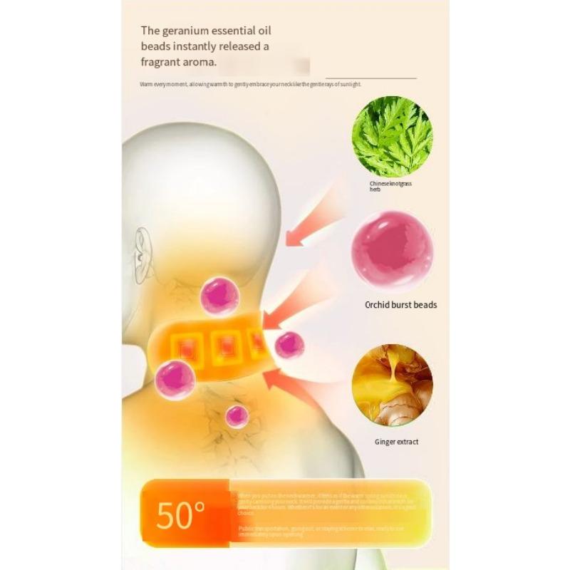 1PACK Four Seasons Herbal Mugwort Leaf Warm Neck Sticker Self-heating Hot Compress Scarf
