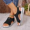 Fashion Woman Elastic Knitting Casual Sandals Shoes  Summer Female Wedges Platform Sandals Beach Sports Plus Size 43 Sandalias Mujer