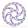 Stainless Steel Electroplating Color Dazzling Hollow Ultralight Bike Disc Brake Bicycle Accessory