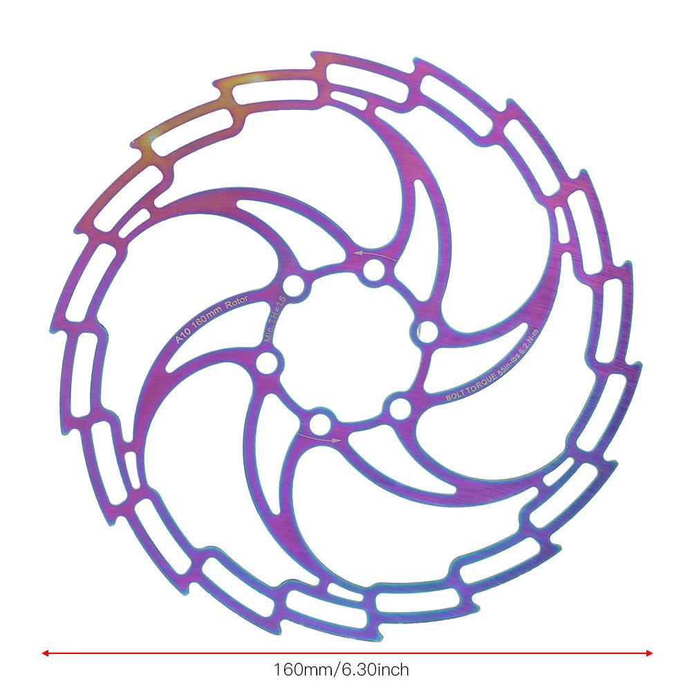 Stainless Steel Electroplating Color Dazzling Hollow Ultralight Bike Disc Brake Bicycle Accessory