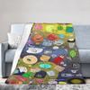 BFDI Cartoon Animated Blankets Flannel  Warm Throw Blankets for Home Couch Bedroom Quilt