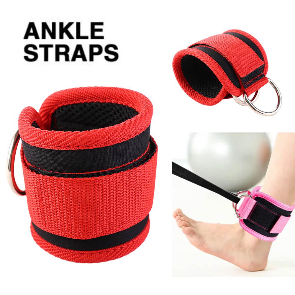 Ankle Straps Cable Ankle Straps Gym Workouts Leg Strength Trainer Double D-Ring Ankle Cuffs