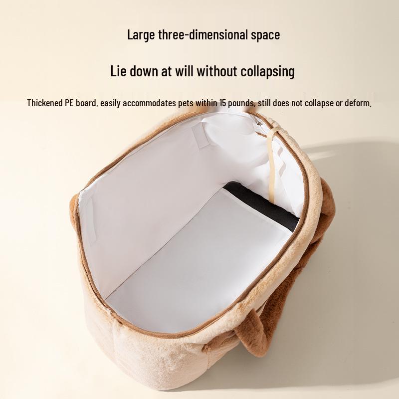 תיק כתף לנסיעות חיות מחמד - חם, עמיד ברוח, לחתולים וכלבים