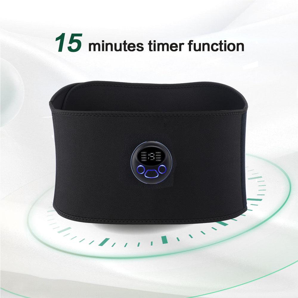 EMS Muscle Stimulator Abs Abdominal Trainer Toning Belt USB Recharge Body Belly Weight Loss Home Gym Fitness Equiment Uni Practical Use