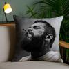P-Post M-Malone Pillow Case Home Dorm Chair Back Short Plush Double-Sided Printing Office Nap Time Cushion Cover