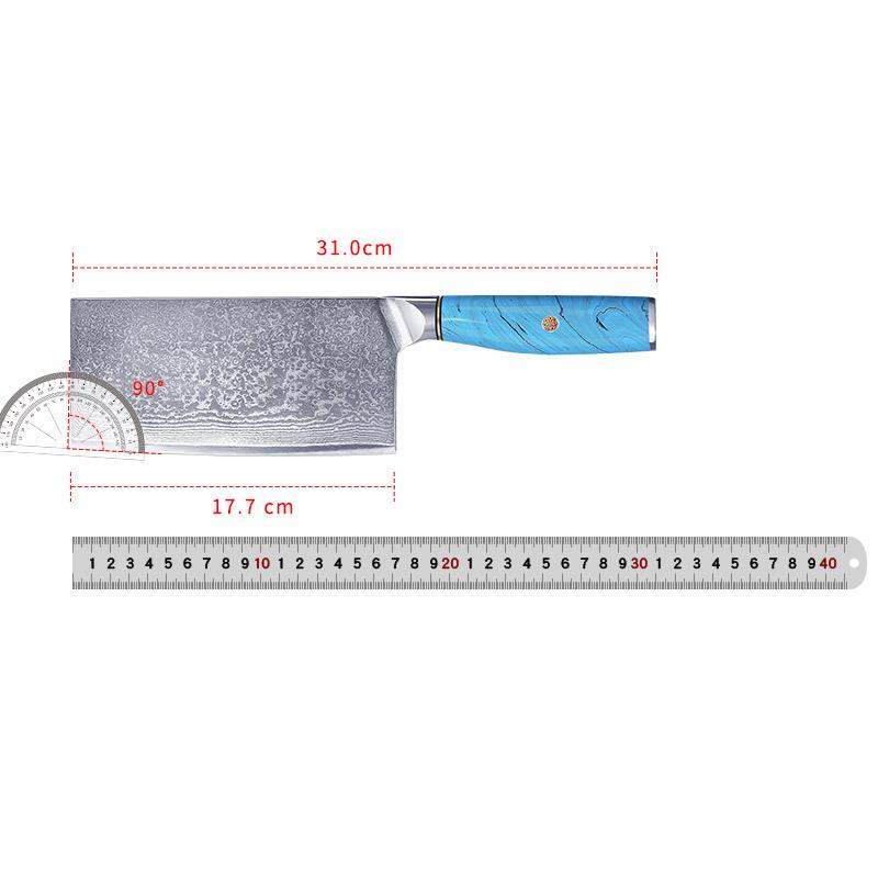 Damaststahl Küchenmesser Scharfes Kochmesser Hackmesser Sashimi Santoku Tranchieren Nakiri Schälmesser Ausbeinmesser Schälmesser Allzweckmesser Harzgriff