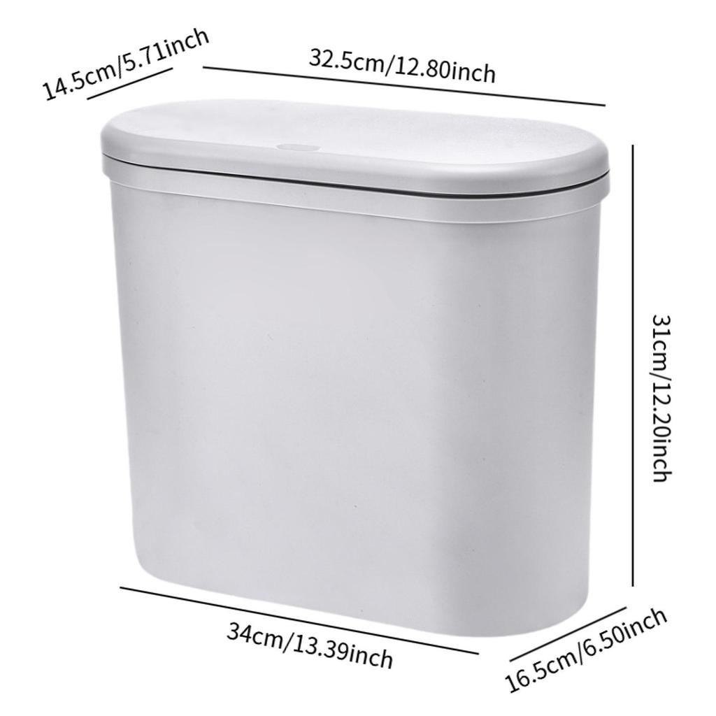 Trash Garbage Can Modern Paper Basket Organizer Kitchen Wastebasket for Laundry Room Home Office Garage Toilet