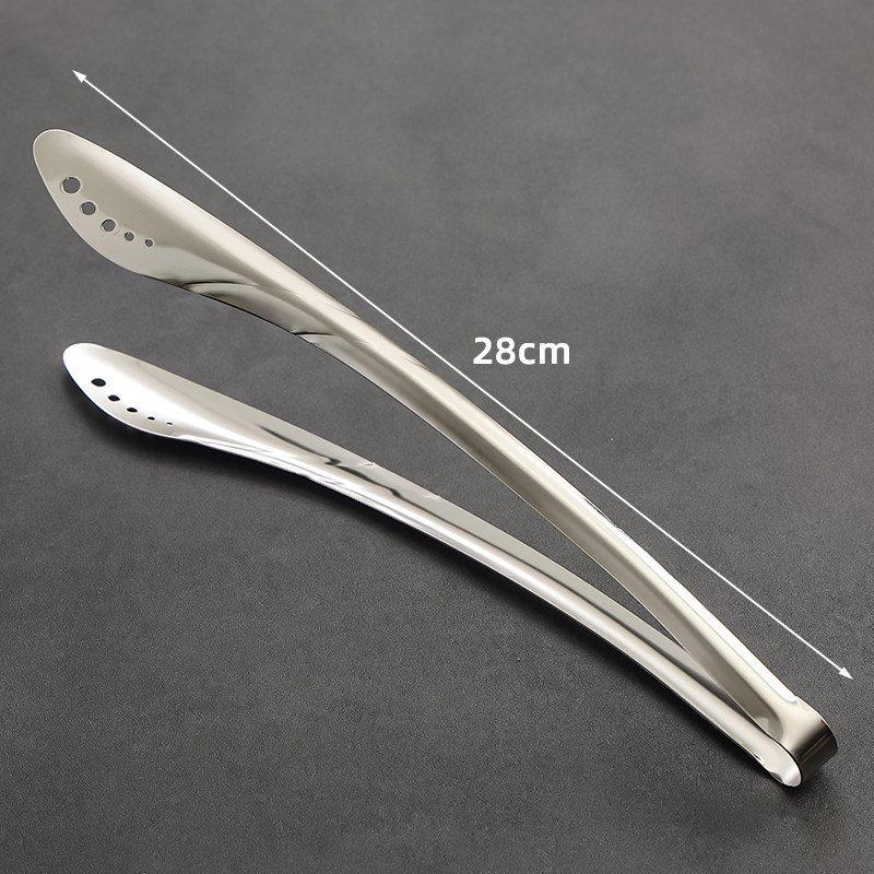 Korean Style Stainless Steel BBQ and Cooking Tongs for Grilling, Buffets, Hot Pot, and Dessert.