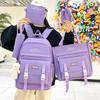 Set da 5 pezzi con Zaini Rosa di Buona Qualità Borsa per Scuola Media per Studentesse di Scuola Elementare Zaini ad Alta Capacità Astuccio