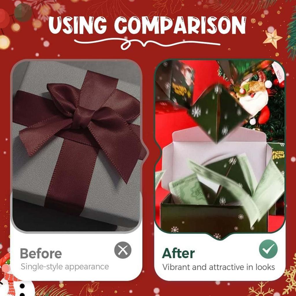 Surprise Christmas Box Pop-up Paper Bounce Box Folding Boxes Cards Dispenser Birthday Gift Box Merry Christmas Money Box