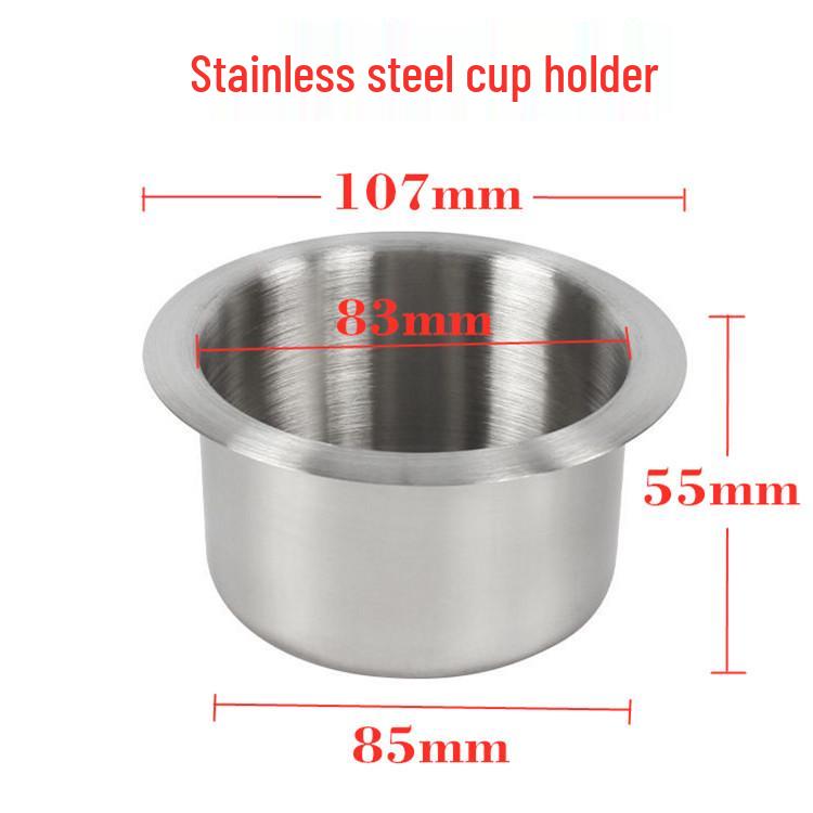 Stainless Steel Cup Holder: RV/Yacht Table & Sofa Ashtray Accessory