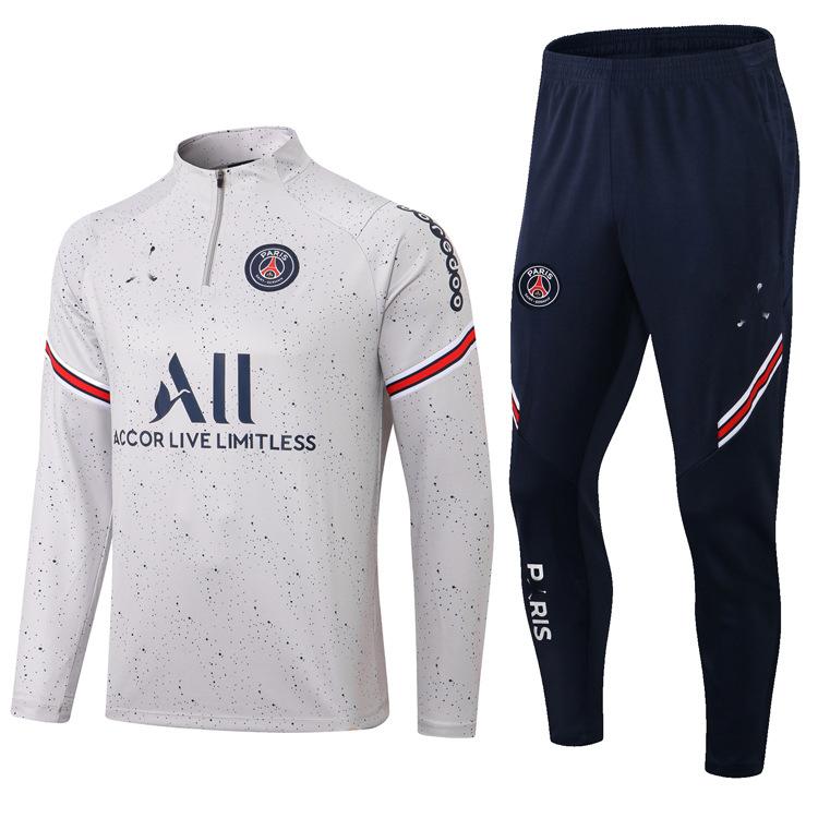 2122 Season Paris Home And Away Adult Children'S Half-Zip Football Training Suit Appearance Suit Fan Version