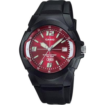 Casio Standard Analog Men's Watch MW-600F-4AV Black Burgundy Genuine Box Imported Model
