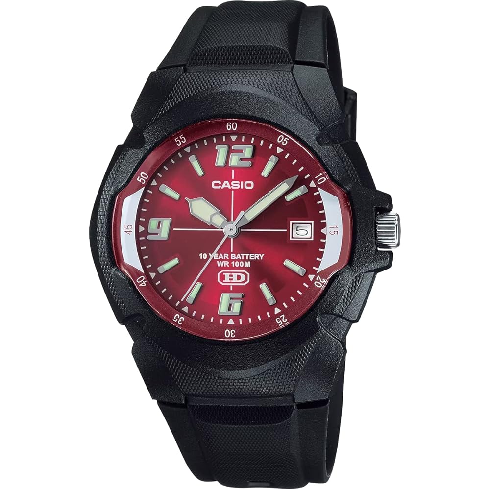 

Casio Standard Analog Men s Watch MW-600F-4AV Black Bordeaux Genuine Box Imported Model