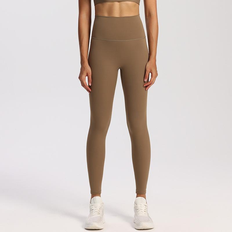 Seamless Solid Casual Slim Fit Yoga Leggings Pants Women High Waist Sports Tight Yoga Pants Women Push Up Running Training Fitness Legging Pants 25579