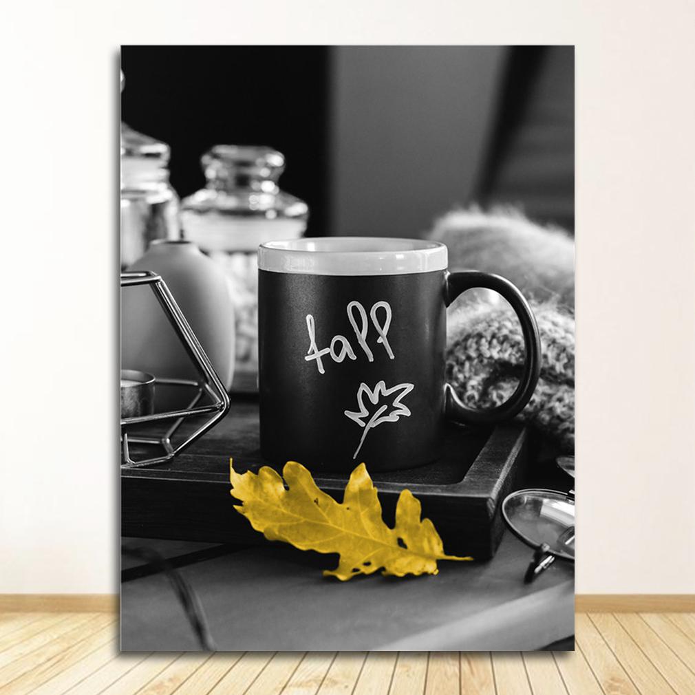 Picture For Living Room Decoration Poster And Print Black And White Landscape Nordic Canvas Painting Set Art Yellow Scenery Wall