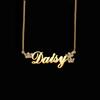 Atoztide Personalized Custom Name Necklace Zircon Heart Crown for Women Stainless Steel Pendant Box Chain Birthday Jewelry Gift