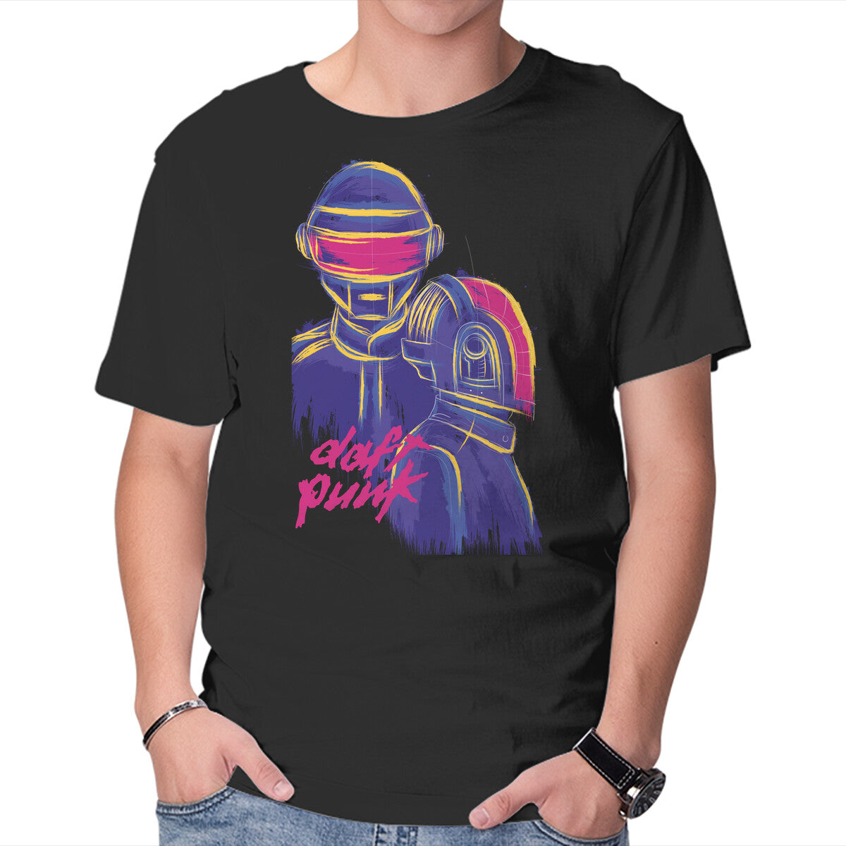 Unisex Crew Neck T-Shirt Harder, Better, Faster, Stronger Graphic Short Sleeve Casual Tee XXXL