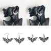 1 Pair European and American Metal Hook Earrings Retro Fashion Halloween Butterflies Skull Pendant Earrings for Women