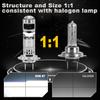 2Pcs H7 Led Projector Lens Headlight Bulbs 1:1 LED Projector Wireless Mini Lens 30000Lm 100W Car Plug&Play Turbo Lamp 6500K White LHD