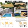 Heavy Duty Sun Shade Sails UV Protection Fade Tear Rust Resistant Rectangle Sunshade Canopy Curved Edges Blocks Sunlight Awnings