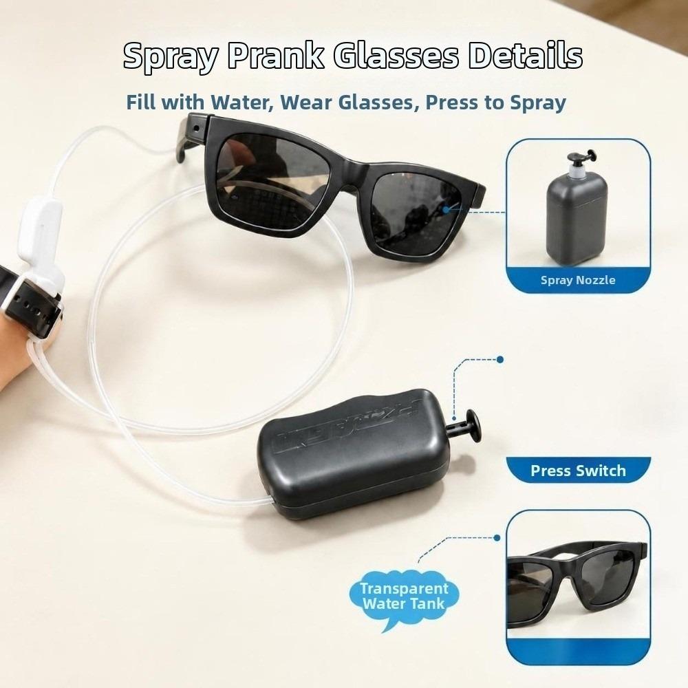 Plastic Water Spray Prank Glasses Novelty Water-spraying Prank Toy Funny Glasses Toy Gifts