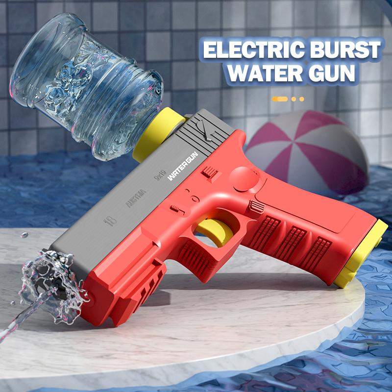 Electric Water Gun Large Capacity Toy Gun High Pressure Strong Water Play Outdoor Games for Swimming Pool Children Boys Kids