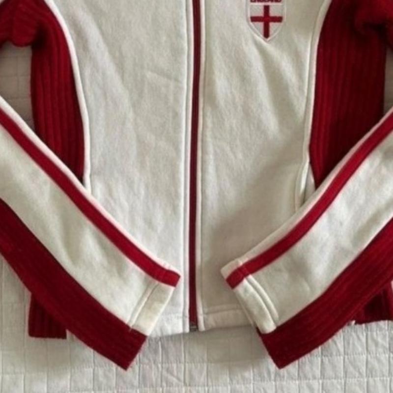 2KWEIRD Knitted Patchwork Grunge Jackets Harajuku Women Autumn Casual Stand Neck Vintage Coat Y2k Aesthetic Letter Embroidery Tops