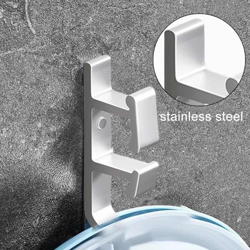 Space Aluminum Washbasin Hook Door Hanger Wall Mounted Washbasin Holder Robes Towel Hook for Bathroom Kitchen Enduring