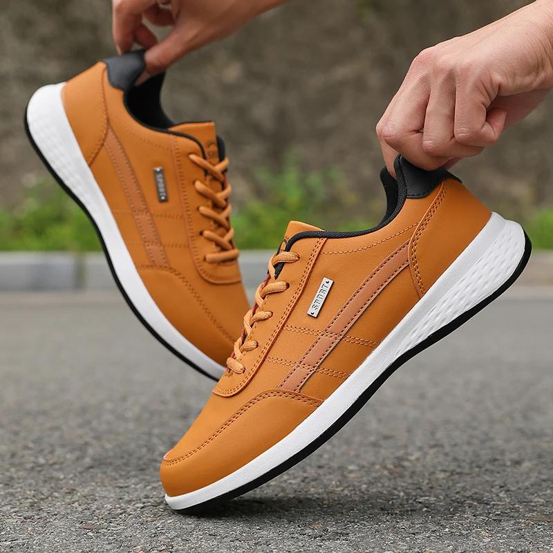 Men's Sneakers Fashionable Casual Italian Style Breathable Non Slip Flat Shoes Outdoor Exercise Tennis Men's Vulcanized Shoes
