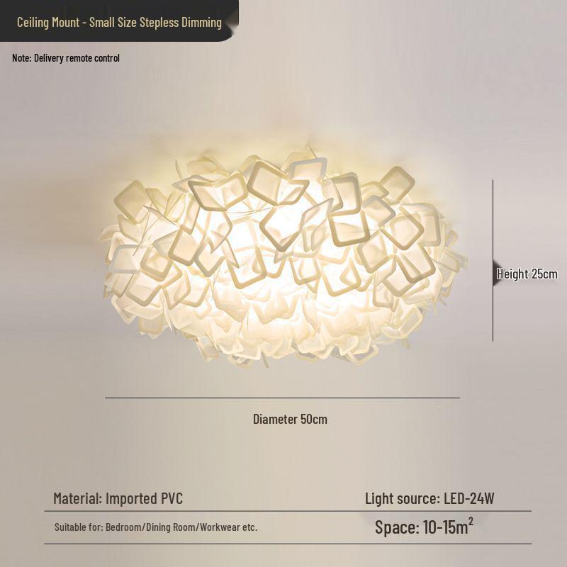2025 Modern Minimalist Petal Ceiling Light - Full Spectrum, Warm & Romantic for Master Bedroom