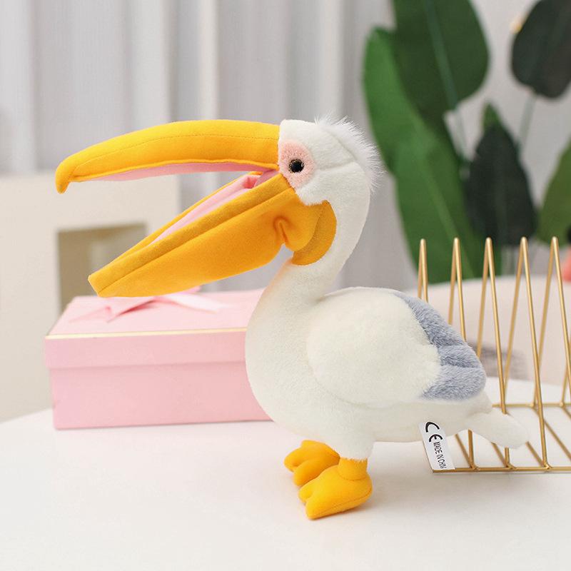 Simulation bird pelican doll plush toy big bill bird doll children accompany soothing pillow rag doll