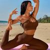 JYL Two Piece Fitness Set Small High Waist Sports Shorts Outfit