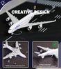 QIYUMOKE 1/400 German A380 Airplane Model Kit (6-inch Large) with Assembled Aircraft Landing Gear and Display Stand for Airbus A380 Airplane Model Kit