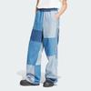Adidas Originals Kseniaschnaider Patchwork Jeans With Elastic Waist And Wide Legs Women Bottoms Light-Blue IU2463
