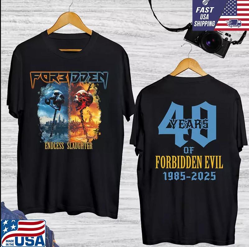 FORBIDDEN BAND 40 YEARS OF FORBIDDEN EVIL 1985-2026 T-shirt size S-5XL XXL