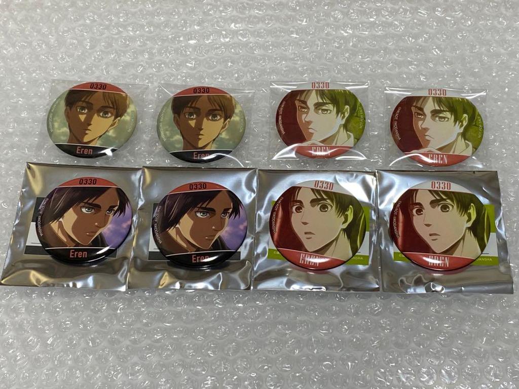 [USED] Attack on Titan Amnibus Can Badge Eren