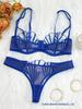 Z Cross-Border Ultra-Thin Lace Mesh Lingerie Set with Steel Ring