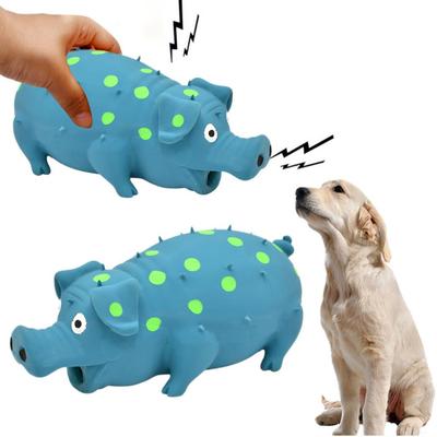Pig Squeaky Dog Toy Interactive Dog Chew Toy Rubber Pig Dog Toy for Small Medium Large Dogs