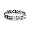 Vintage Personality Dragon Head Stainless Steel Chain Bracelet for Men Women Punk Style Dragon Bone Bangle Hip Hop Rock Jewelry