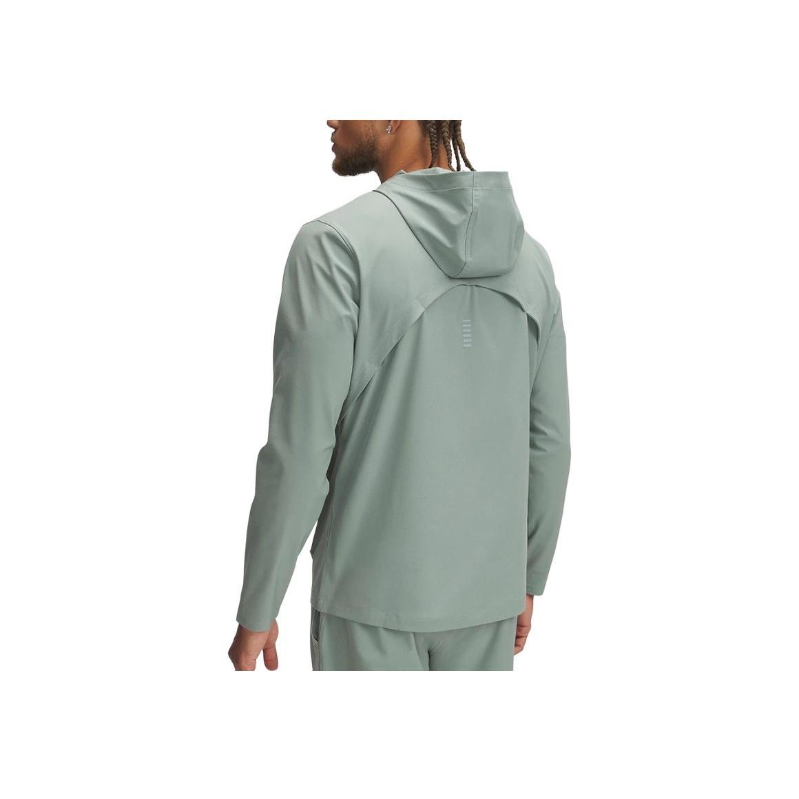 Мужская куртка Under Armour Storm SS25 с капюшоном и логотипом, тканая, зеленая 1376794-348 2XL