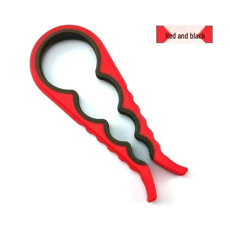 4-in-1 Multi-Functional Non-Slip Lid and Bottle Opener красный