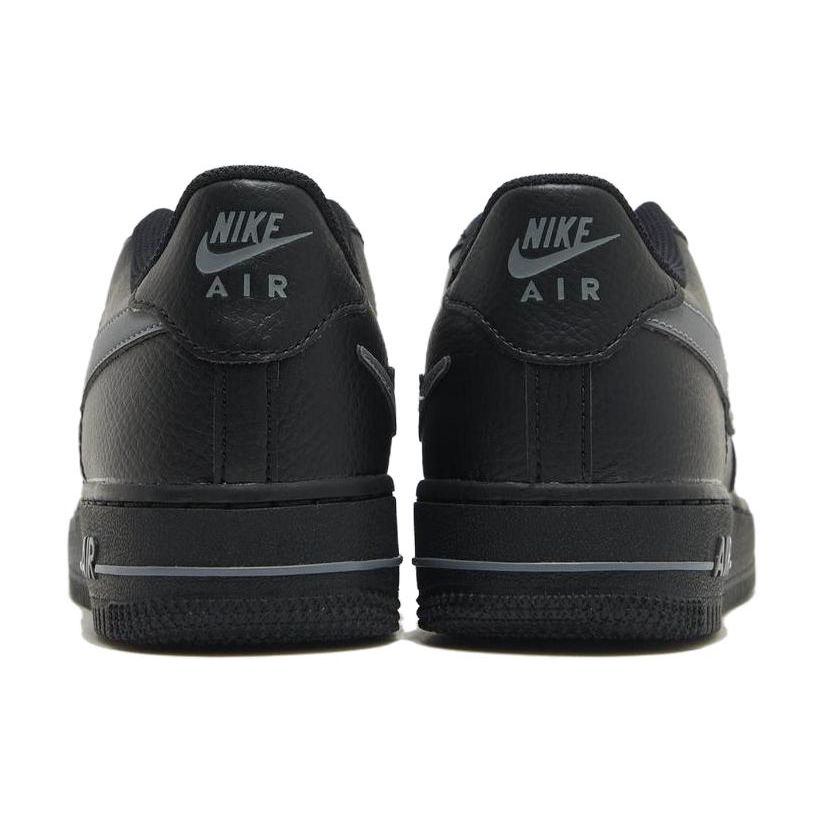 Nike Air Force 1 GS Cut Out Swoosh - Black Cool Grey Kids Sneakers FQ2413-001