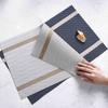 Modern Style Striped PVC Table Mat Placemats Stain Resistant Bowl Cup Dish Coaster Insulation Anti-Skid Waterproof Mats